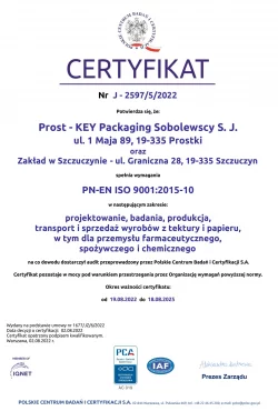 Certyfikat 9001 2015 j.pol.-1