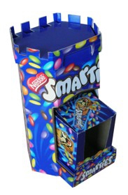 Nestle Smarties POS ekspozytor grawitacyjny